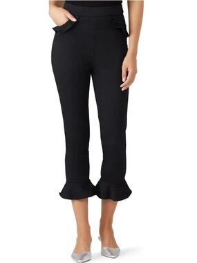 Finders Keepers Revolve Black Destination Ruffle Crop Pants Size XS